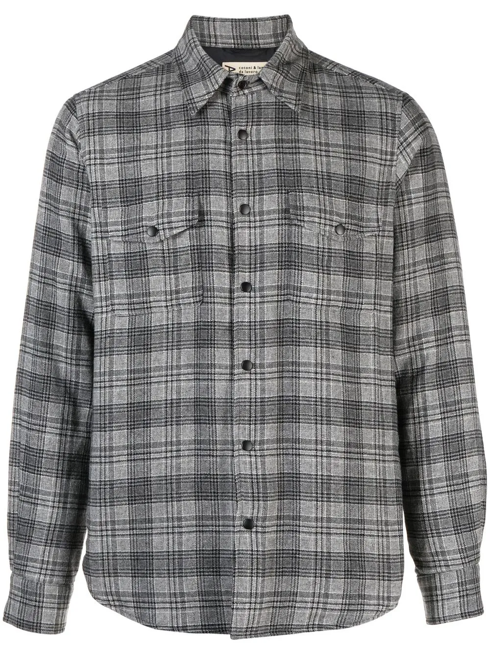 

ASPESI plaid-check overshirt - Grey