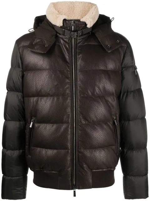 Moorer panelled down-padded jacket