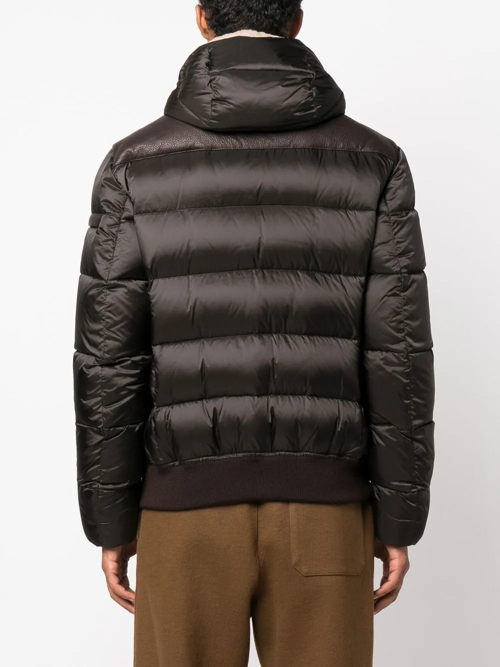 Moorer Panelled Down-padded Jacket In Brown