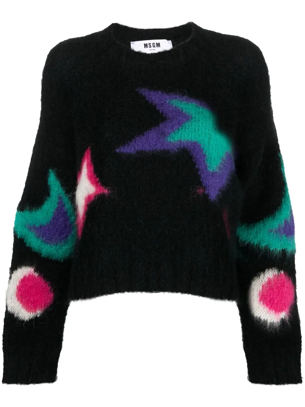 

MSGM intarsia-knit jumper - Black