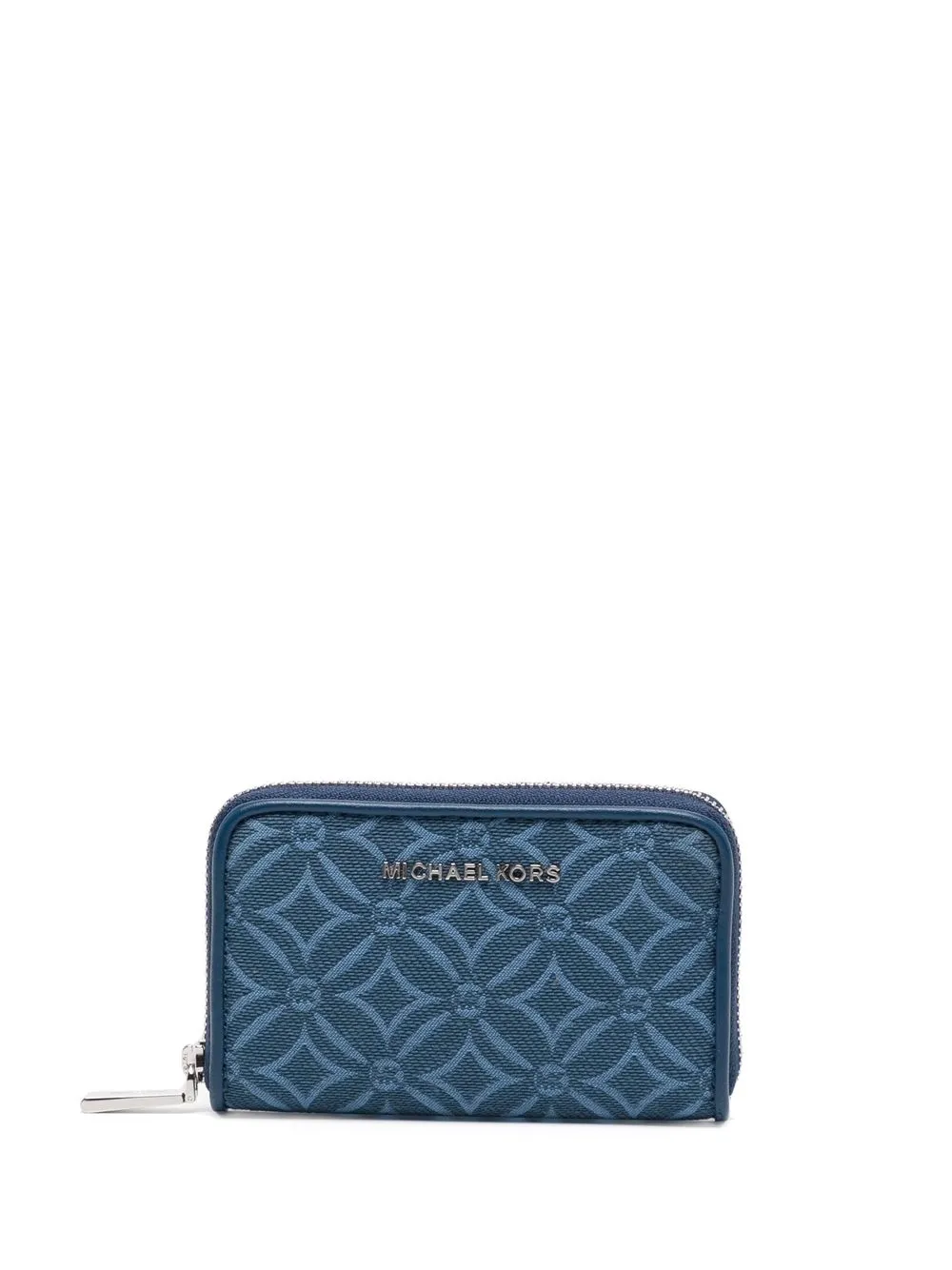 

Michael Michael Kors logo-jacquard zip cardholder - Blue