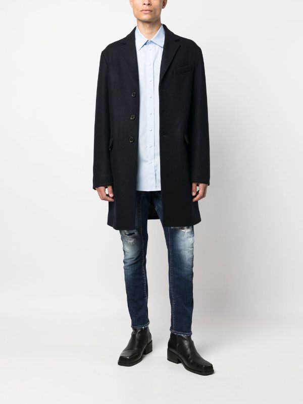 Dsquared2 single-breasted wool-blend Coat - Farfetch