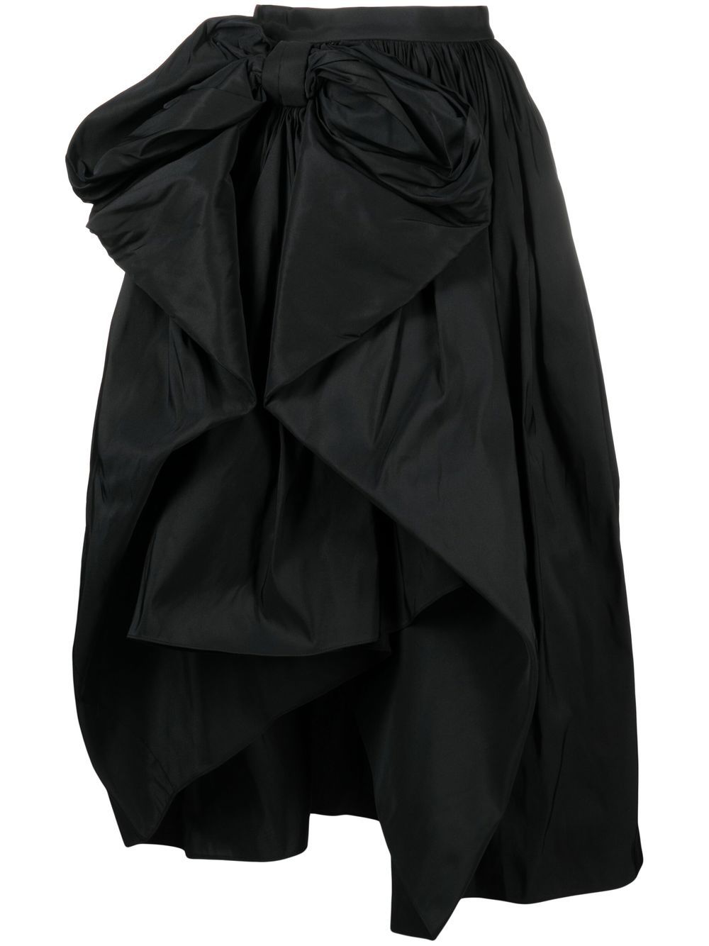 

Alexander McQueen asymmetric bow-detail midi skirt - Negro