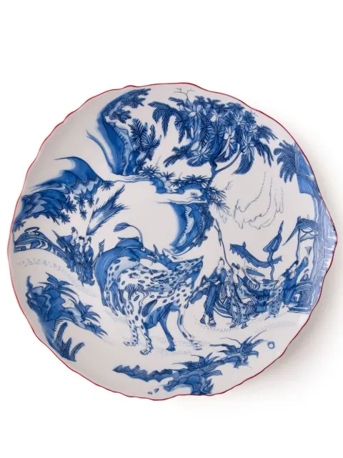 Seletti Classics on Acid Blu Chinoiserie dinner plate