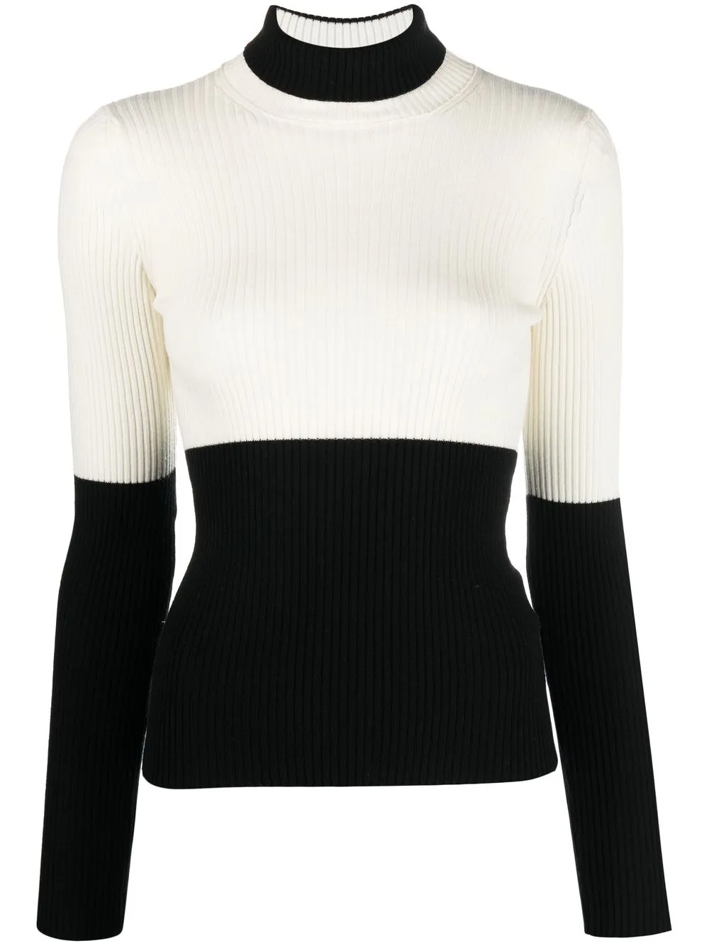 

PierAntonioGaspari two-tone ribbed-knit jumper - White