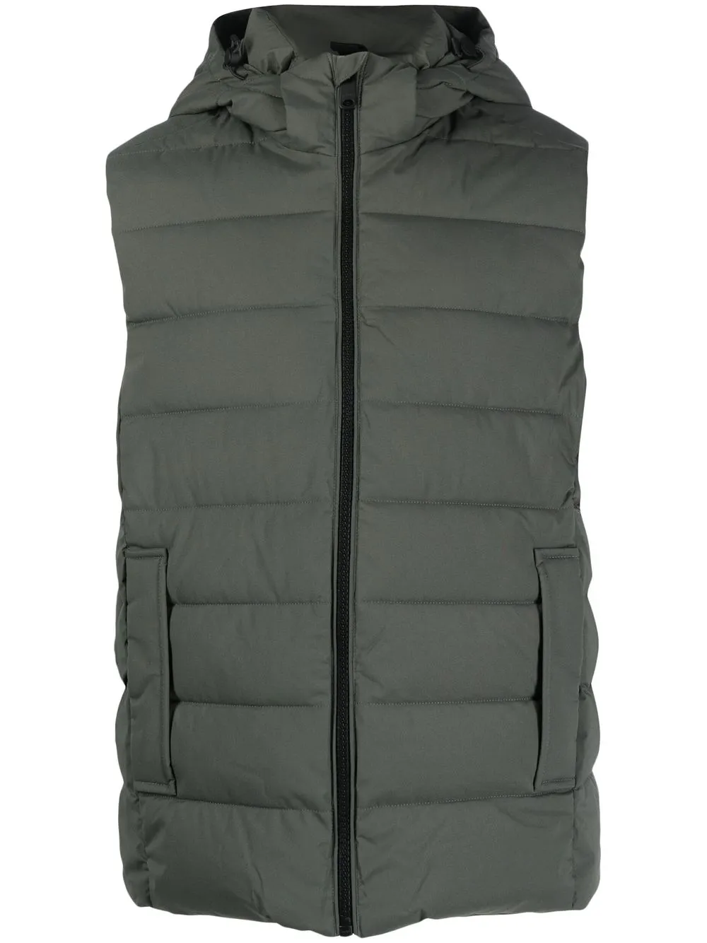 

Ecoalf Reko quilted hooded gilet - Green