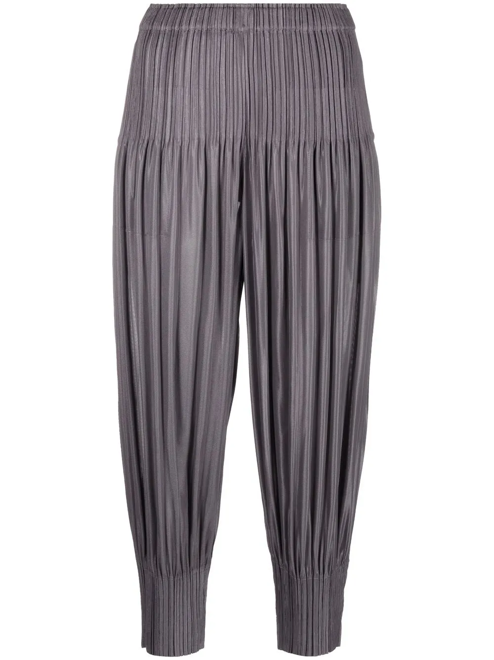 

Pleats Please Issey Miyake pantalones capri con pinzas - Gris