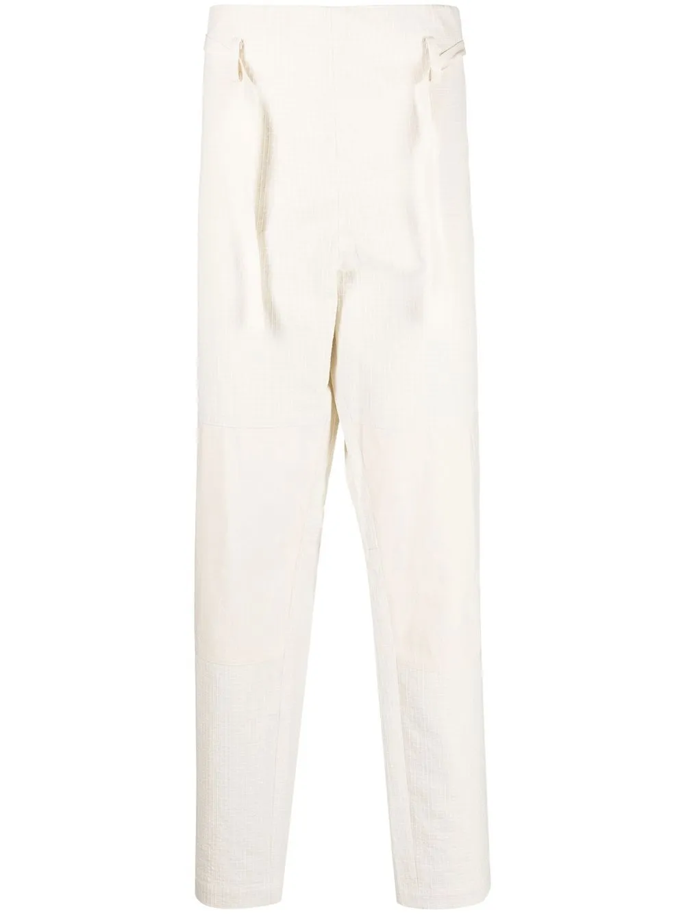 Jacquemus Paperbag-waist Tapered Trousers In White