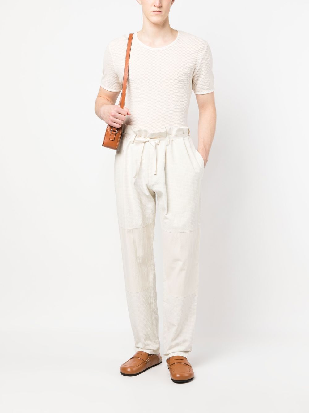 Jacquemus Broek met paperbag taille - Wit