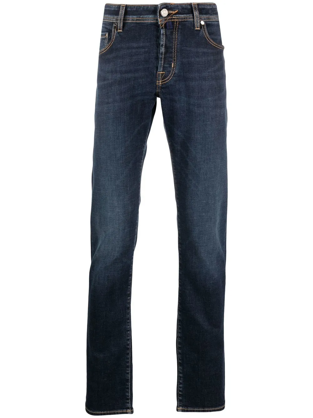 

Jacob Cohën logo-patch slim-cut jeans - Blue