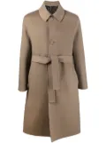 FENDI belted wool coat - Brown