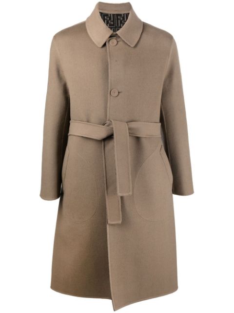 FENDI belted wool coat