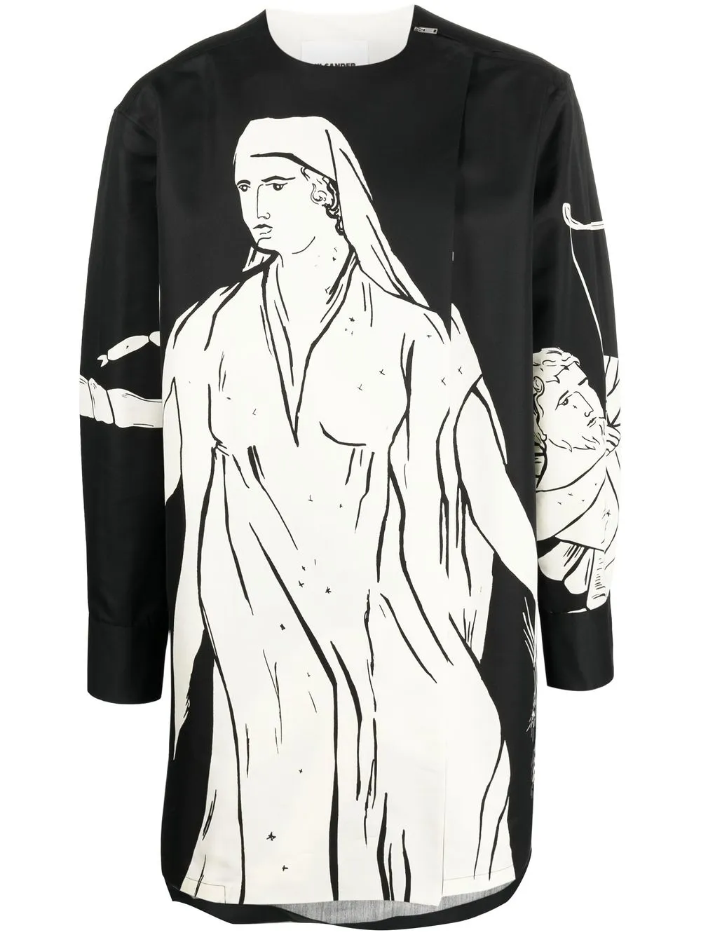 

Jil Sander graphic-print long-sleeve shirt - Black