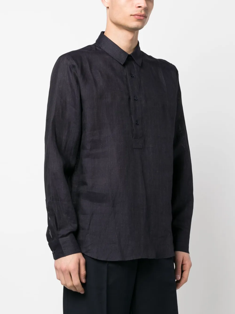 Orlebar Brown Giles Striped Linen Shirt In Blue