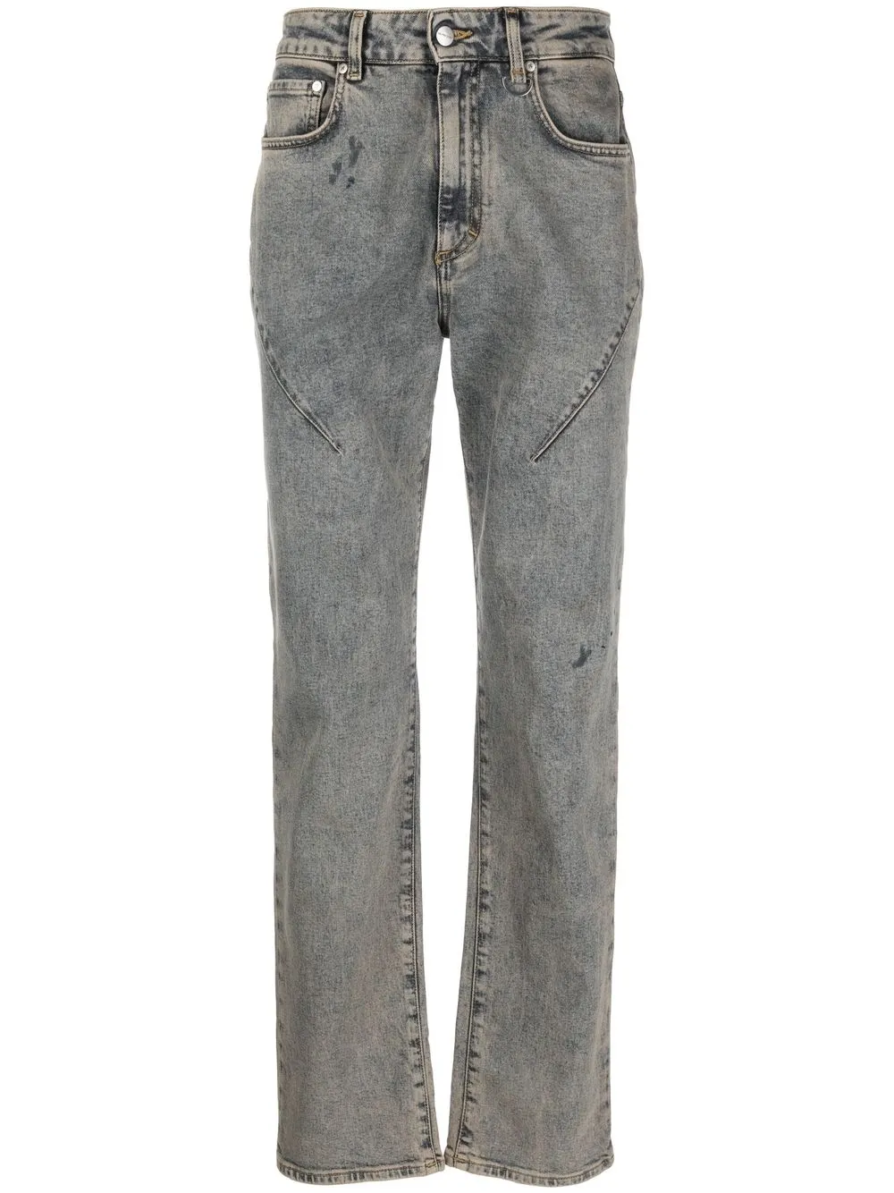 

Represent crease-effect straight-leg jeans - Blue