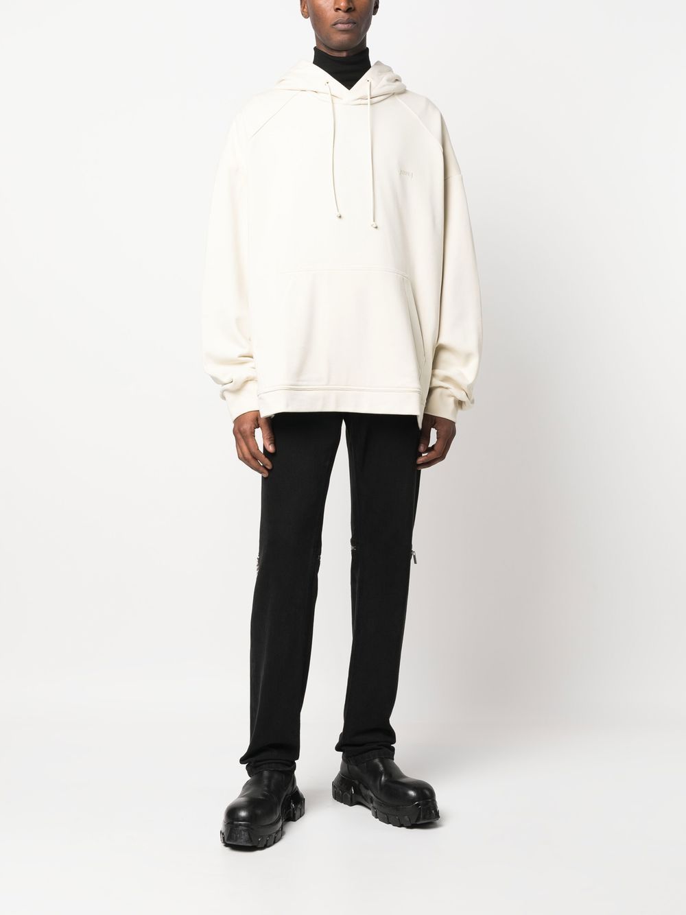 Juun.J logo-embroidered Oversize Hoodie - Farfetch