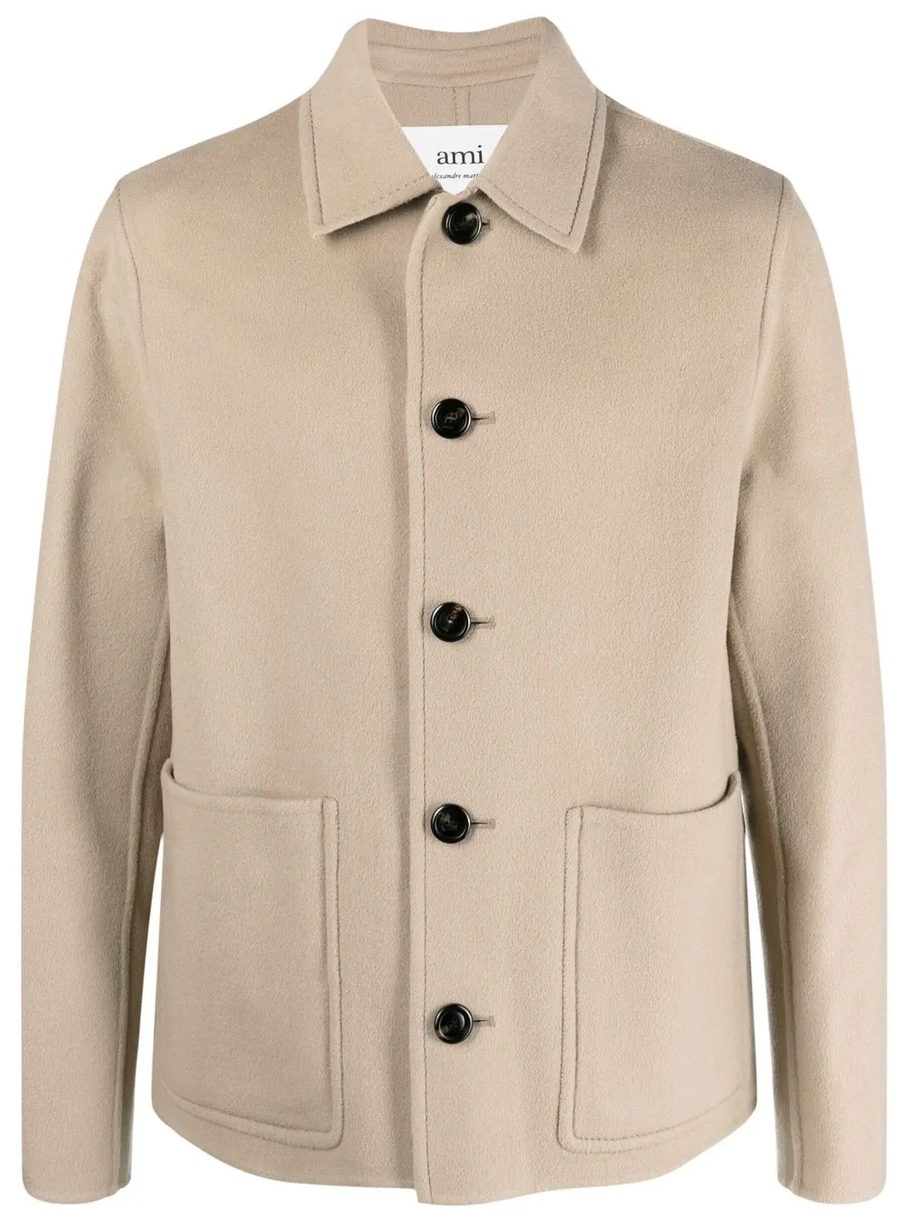 

AMI Paris button-up shirt jacket - Neutrals