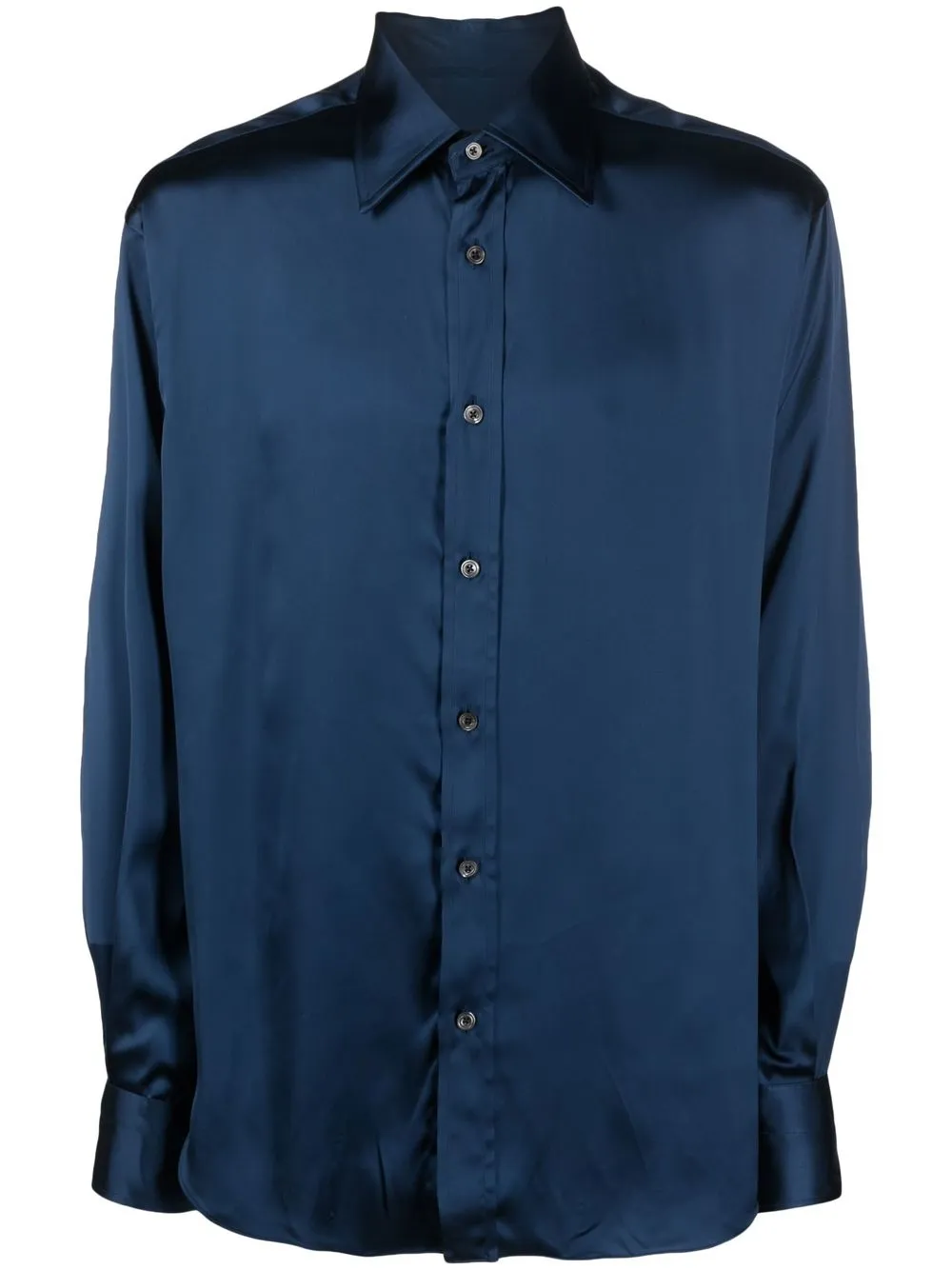 

TOM FORD pointed-collar long-sleeved shirt - Blue