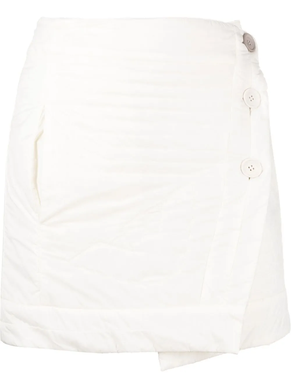 

Emporio Armani quilted wrap mini skirt - White