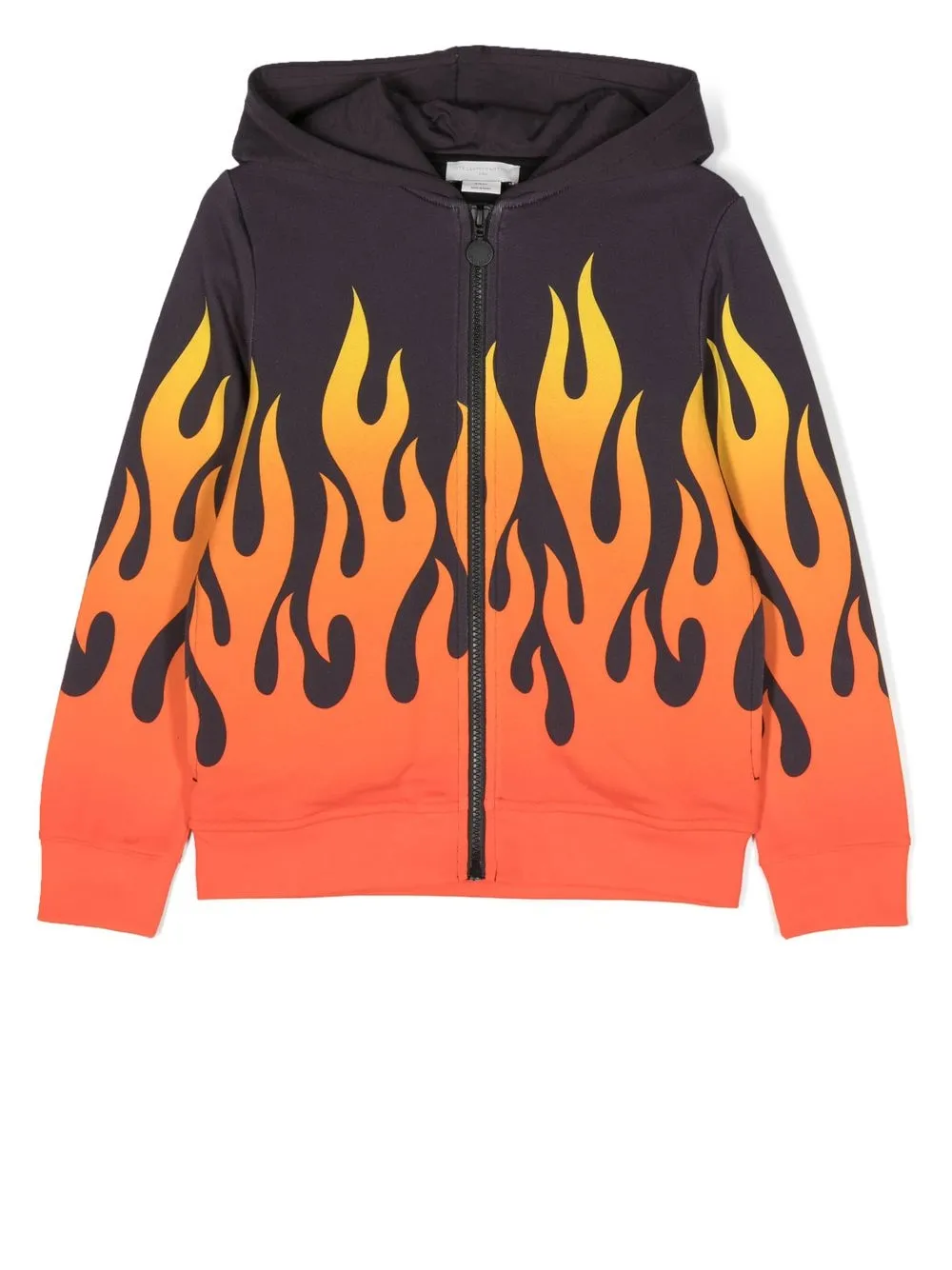 

Stella McCartney Kids hoodie con flamas estampadas - Negro