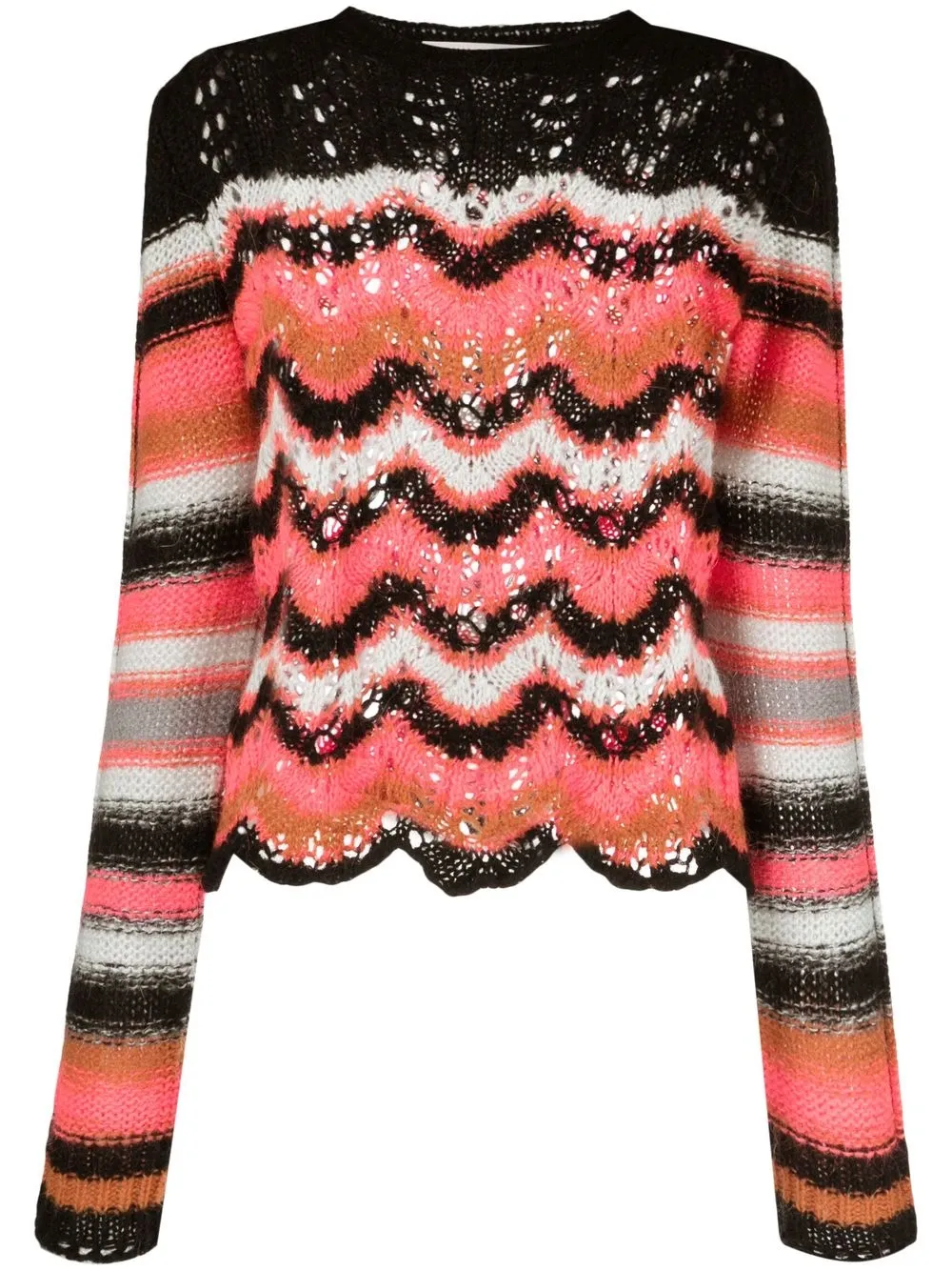 

Philosophy Di Lorenzo Serafini striped round-neck jumper - Pink