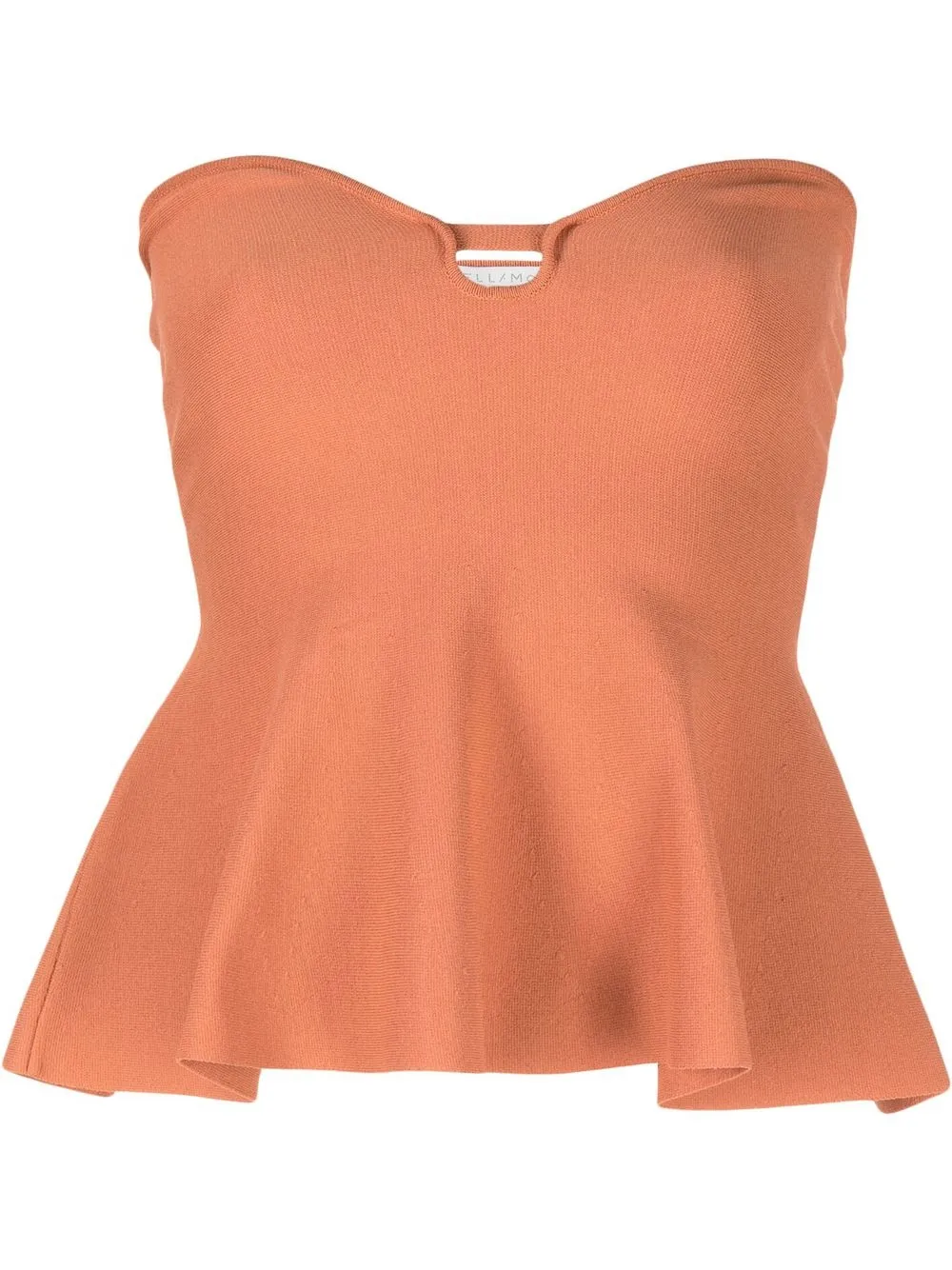 

Stella McCartney top tejido strapless - Marrón