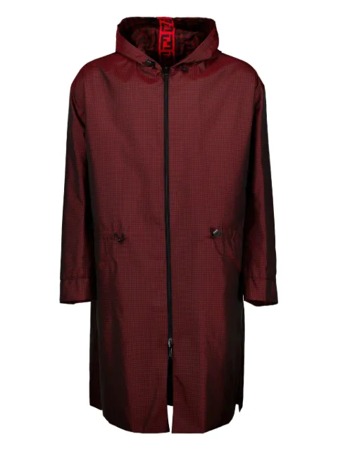 FENDI gingham-check hooded coat