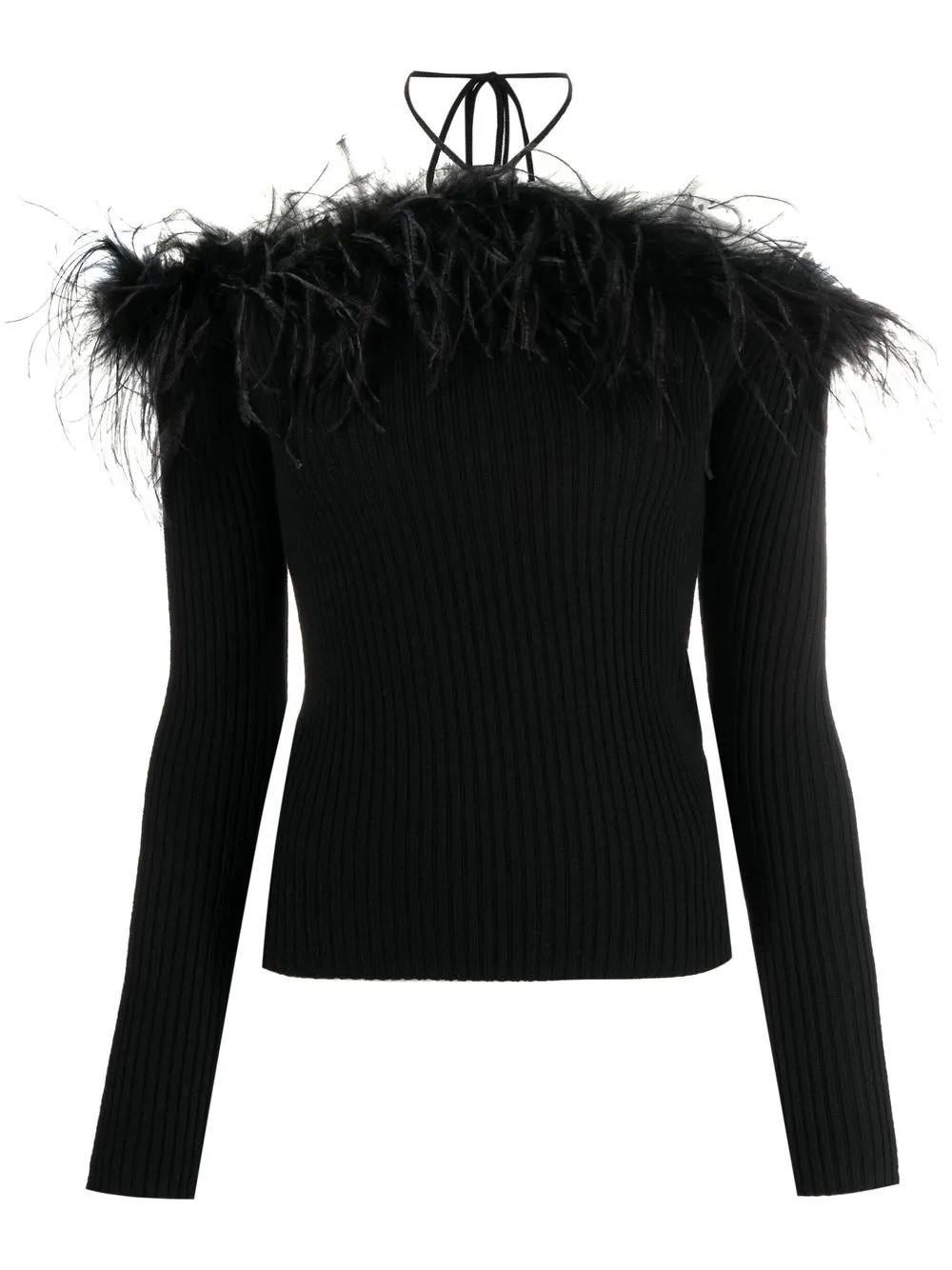 

Giuseppe Di Morabito top tejido con cuello halter - Negro
