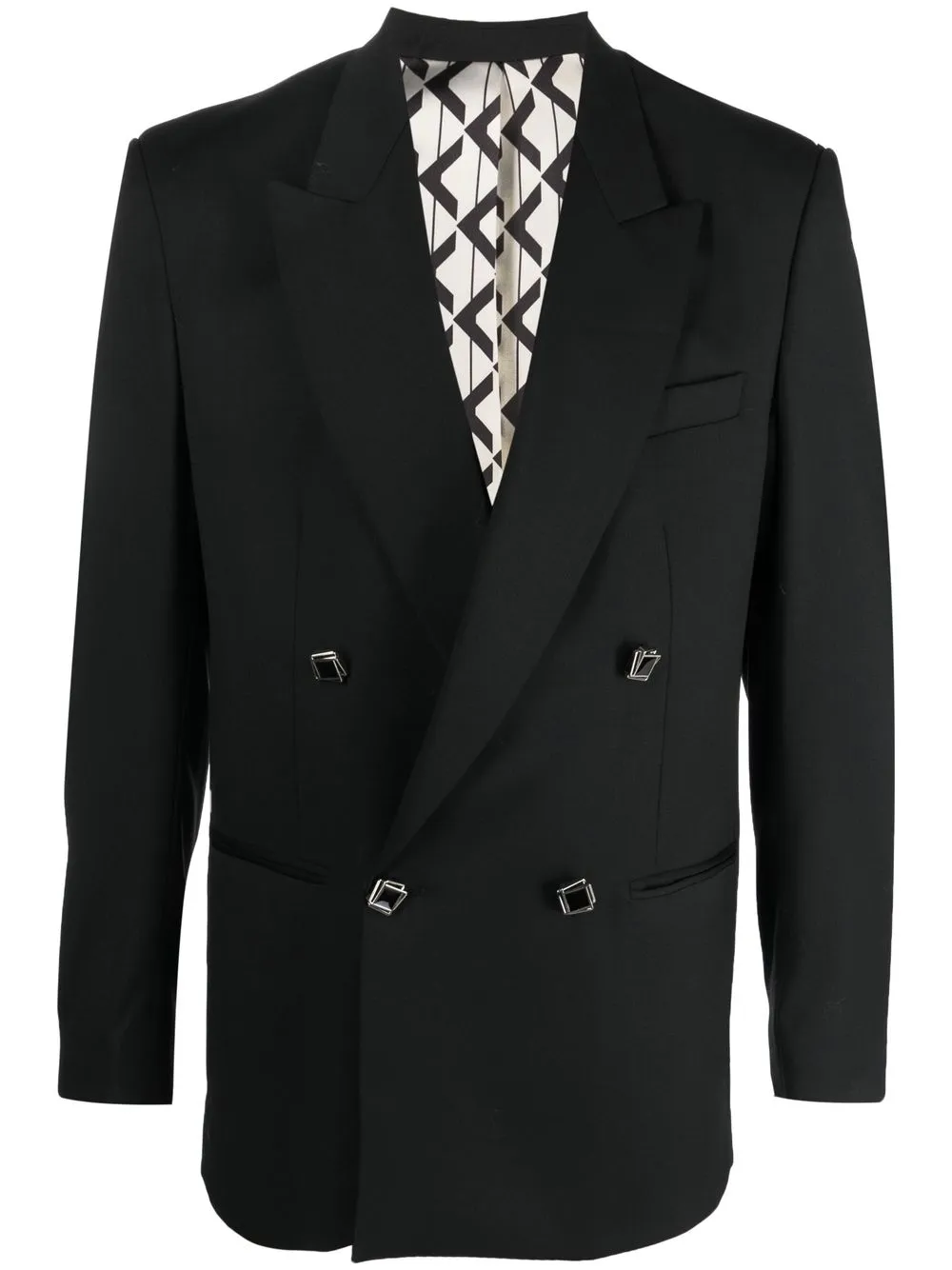 

CANAKU double-breasted wool blazer - Black