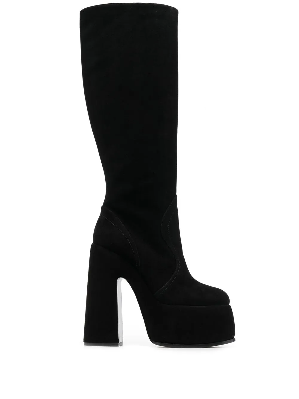 

Casadei 180mm suede heeled boots - Black