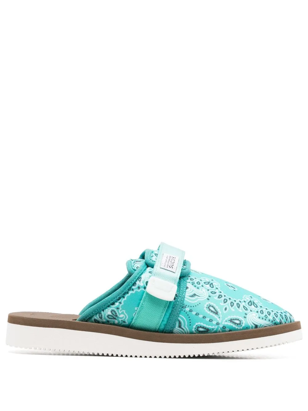 

Suicoke slippers con cierre autoadherente y estampado de cachemira - Azul