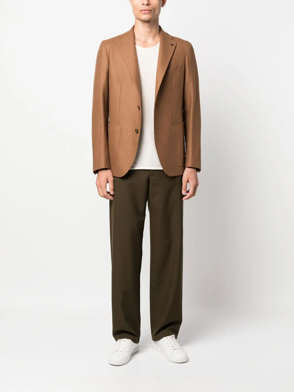 

Tagliatore buttoned-up single-breasted blazer - Brown