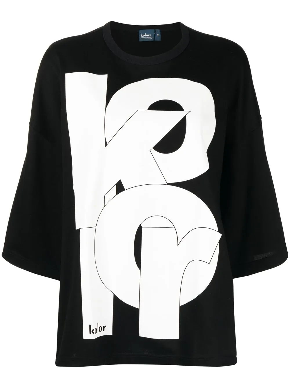 

Kolor logo-print detail T-shirt - Black