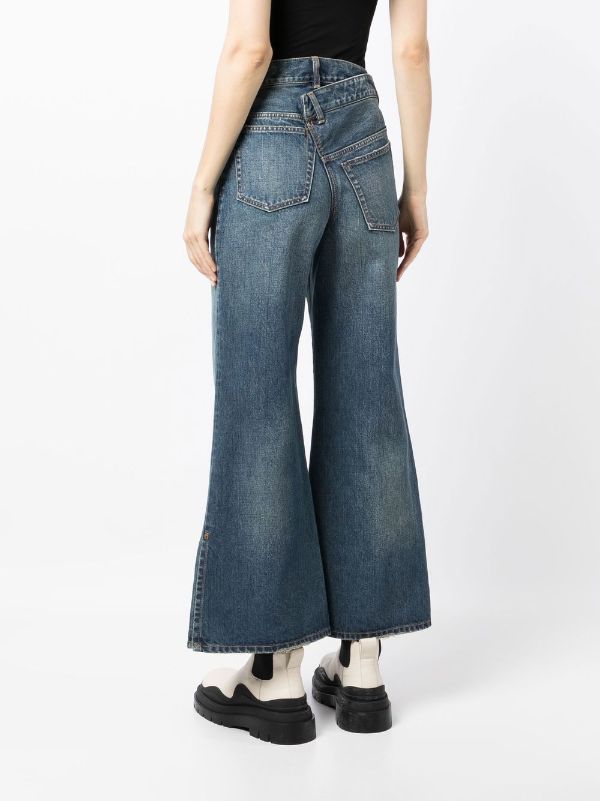 Flare leg sale cropped jeans