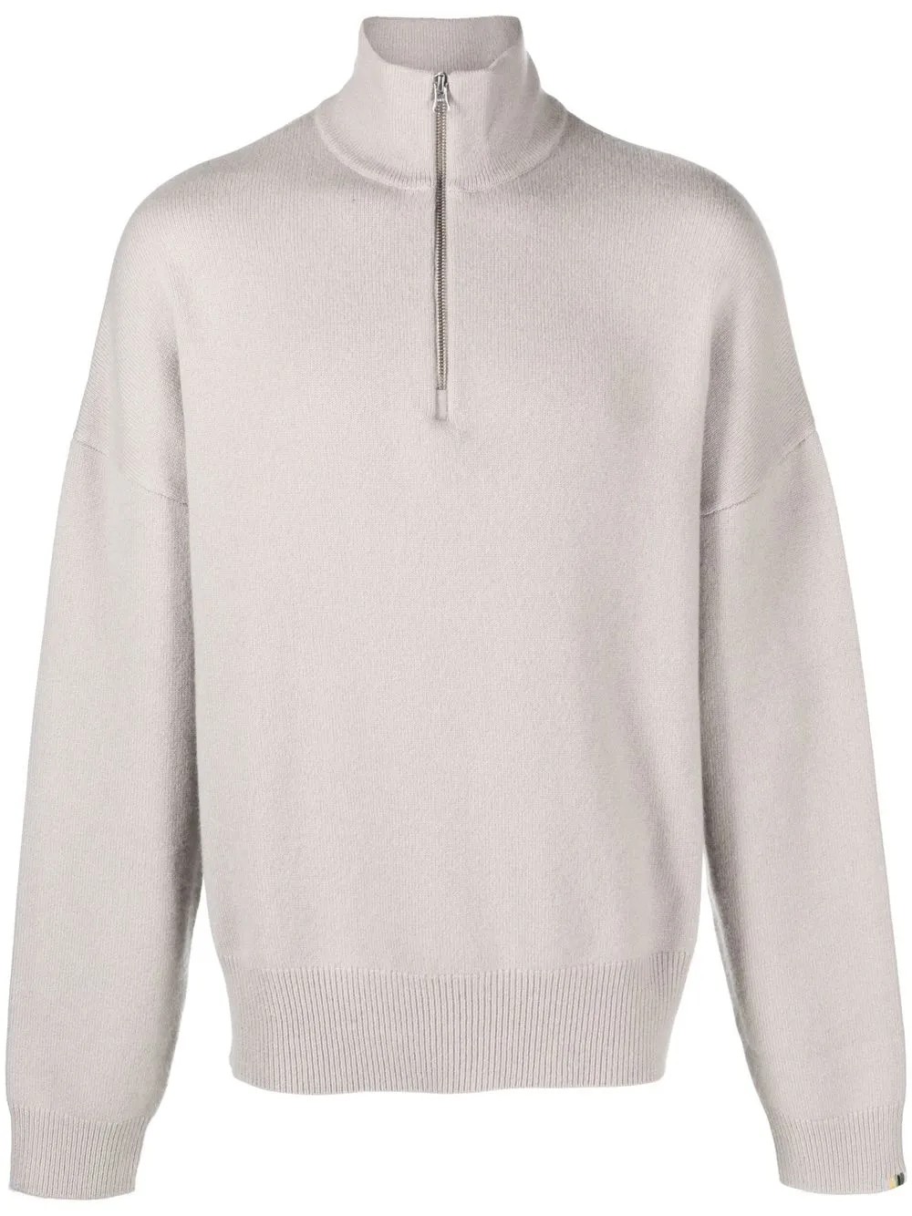 

extreme cashmere half-zip front jumper - Neutrals