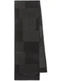 Billionaire patchwork jacquard-knit scarf - Black