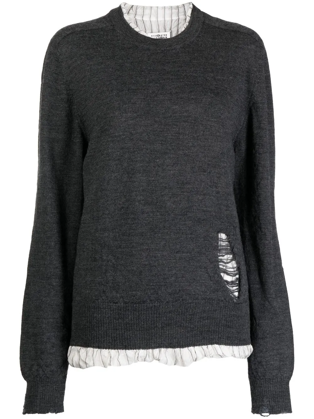 

Maison Margiela wool ripped jumper - Grey