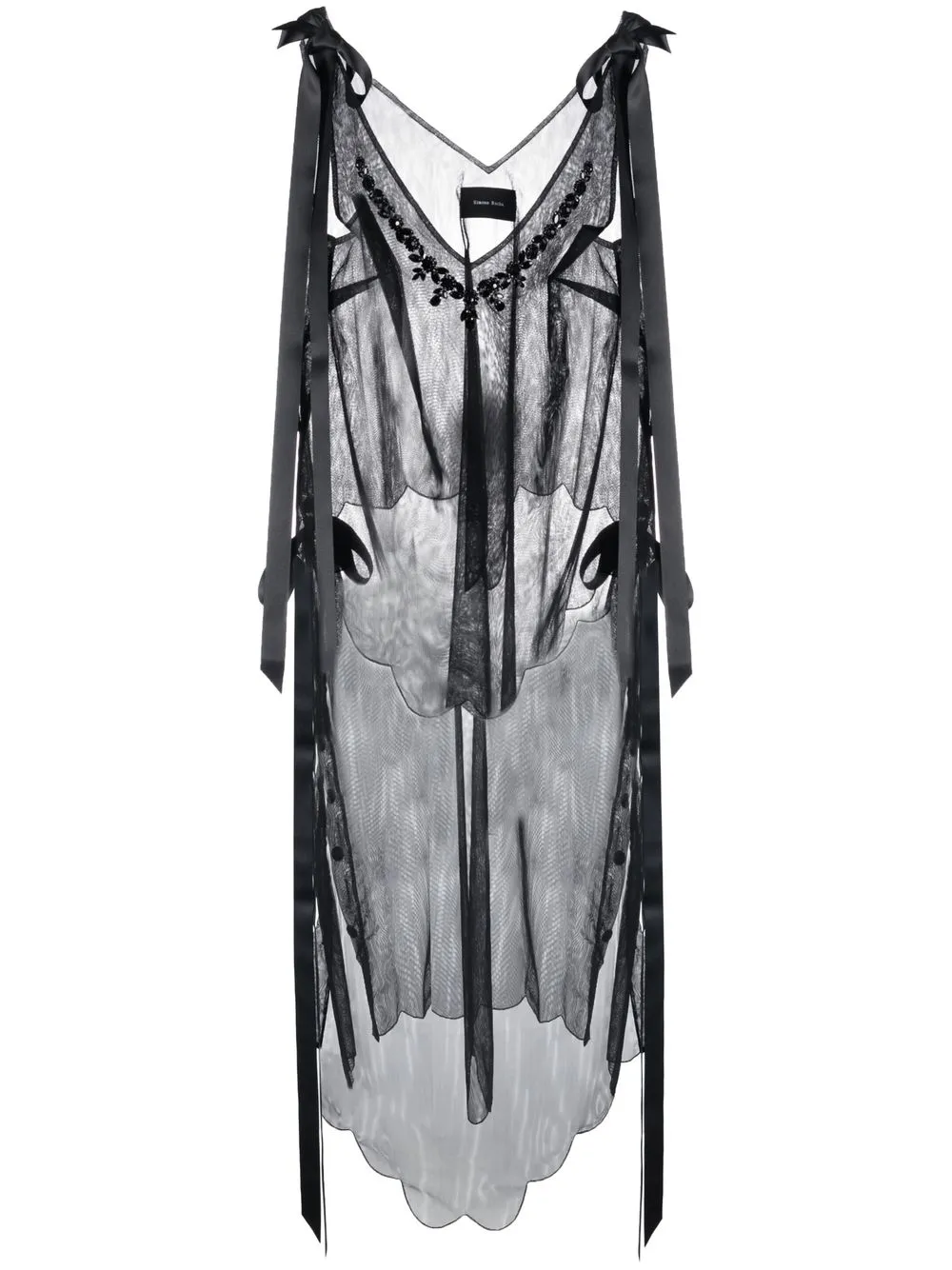 

Simone Rocha V-neck sleeveless dress - Black