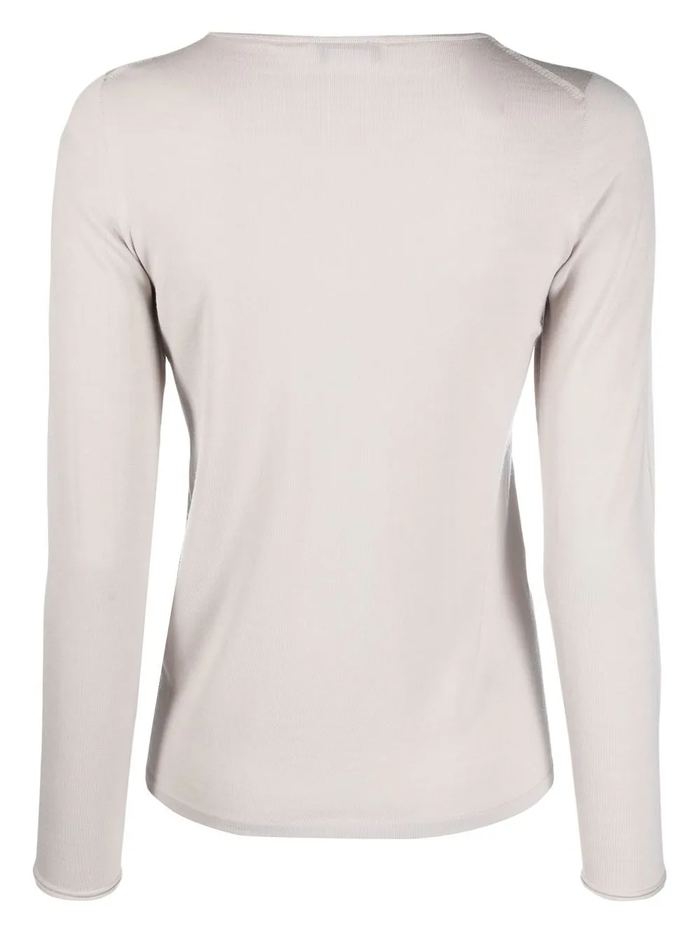 Le Tricot Perugia Top met ronde hals - Beige