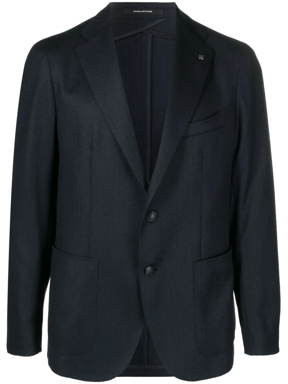 single-breasted wool-cashmere blazer