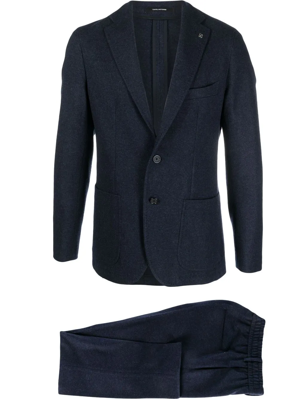 Tagliatore Single-breasted Tailored Suit In Blue