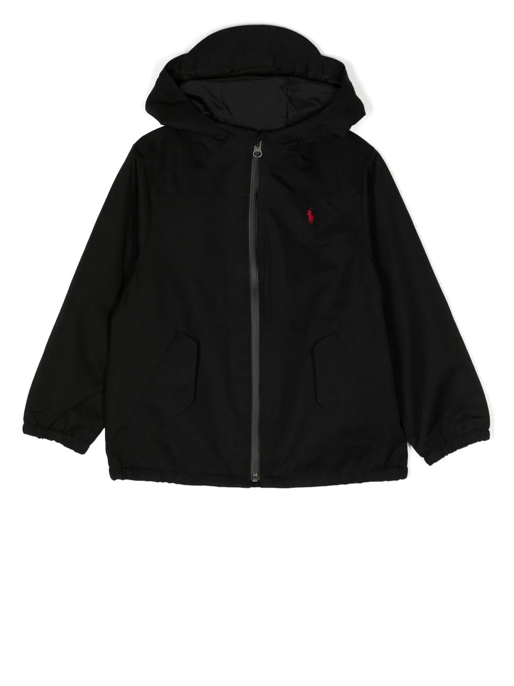 

Ralph Lauren Kids embroidered-logo zip-up jacket - Negro