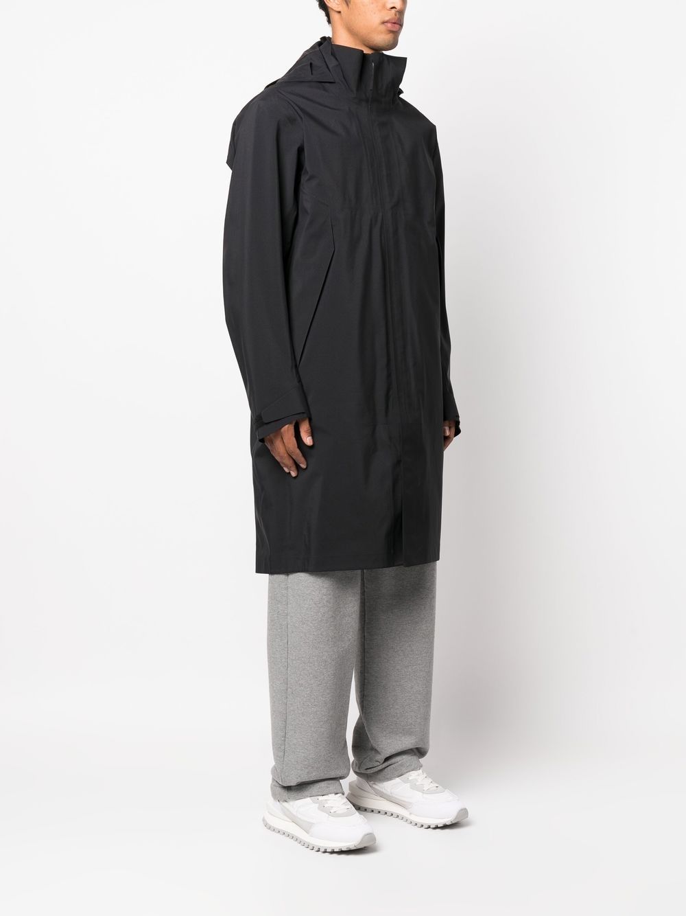 Veilance Hooded Rain Coat In Black | ModeSens