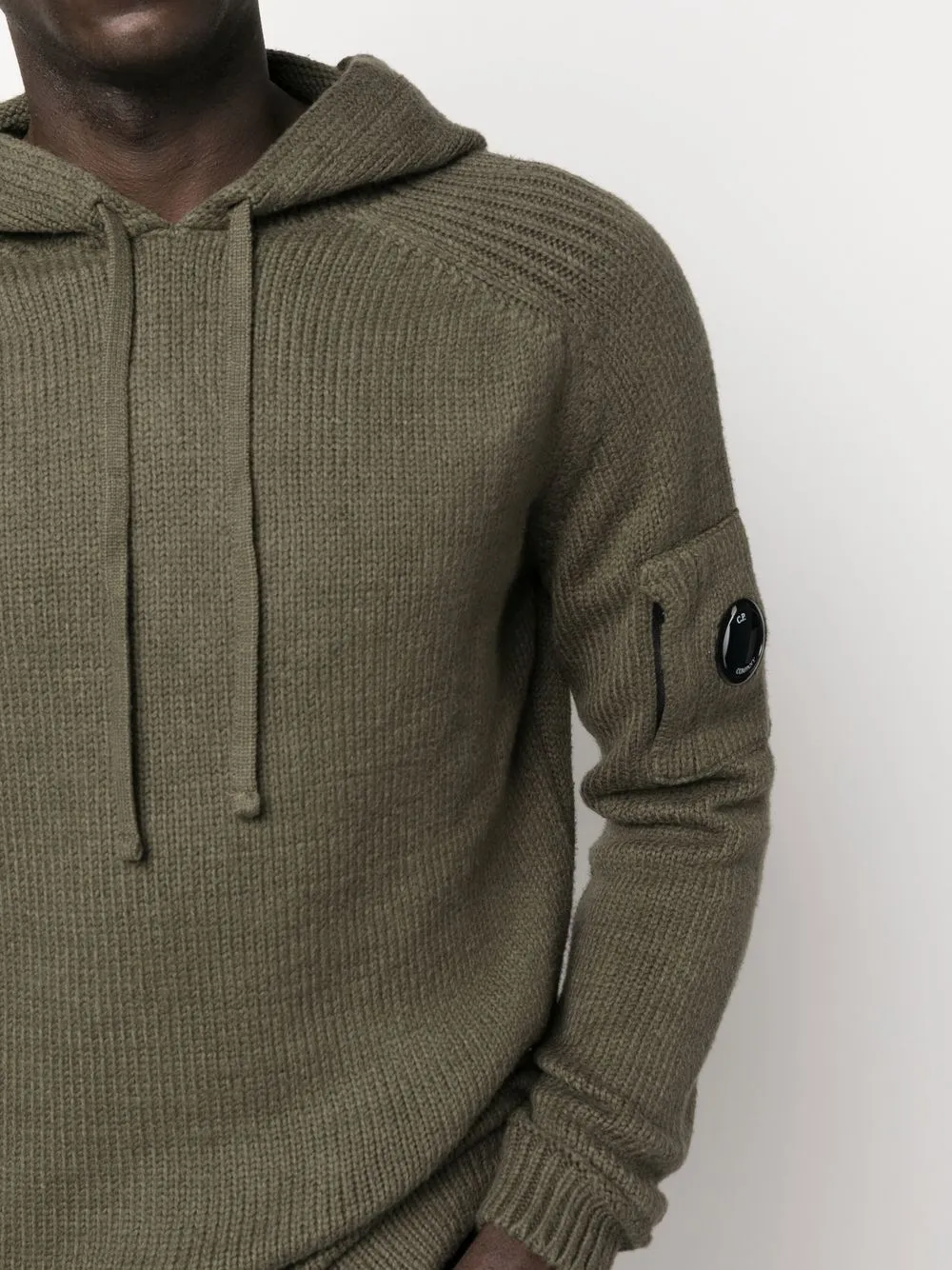 C.P. Company logo-patch Knitted Hoodie 
