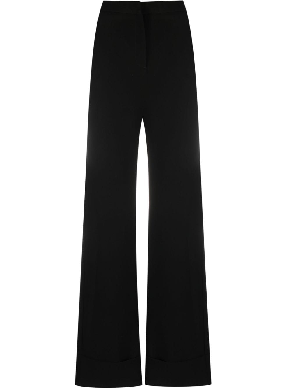 Shop Monot Wide-leg High-waisted Trousers In Black