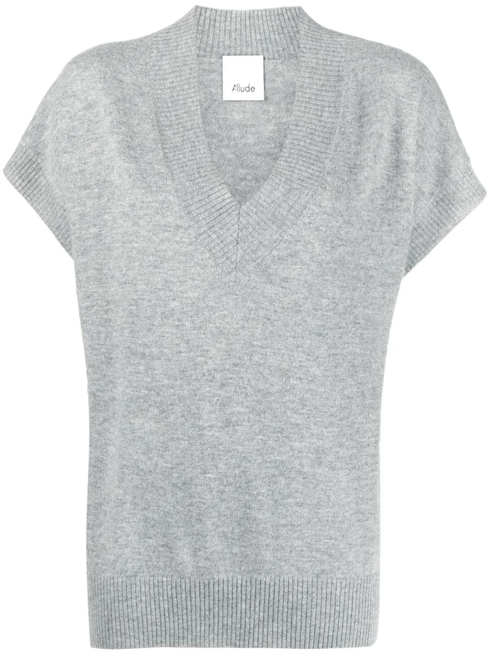 

Allude top de tejido con cuello en V - Gris