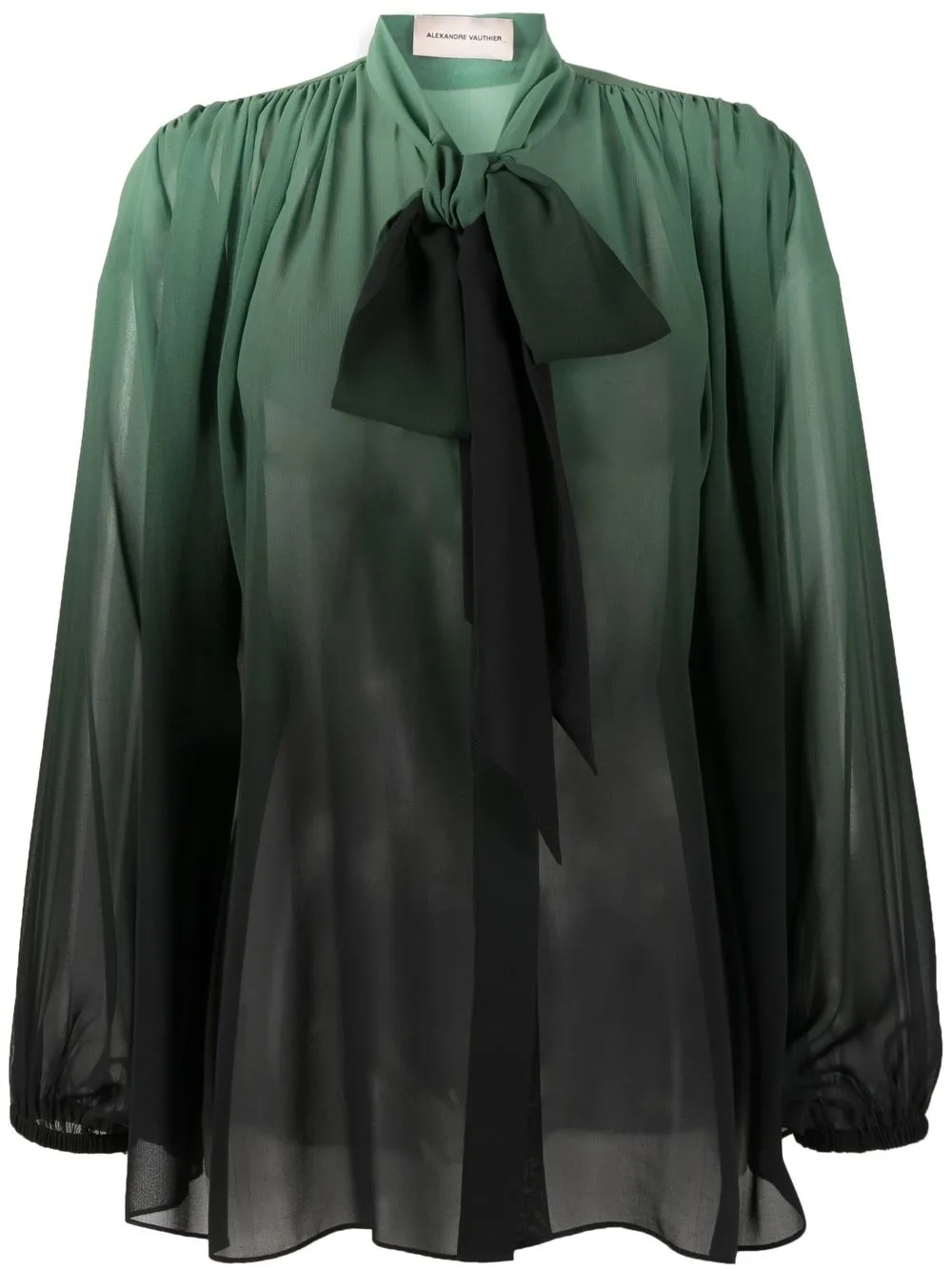 

Alexandre Vauthier ombré-effect long-sleeved blouse - Black