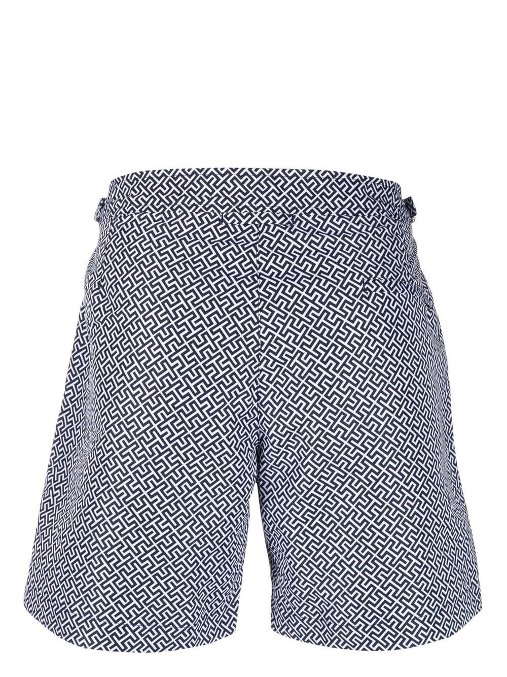 Shop Orlebar Brown Bulldog Narin Graphic-print Swim Shorts In Blue