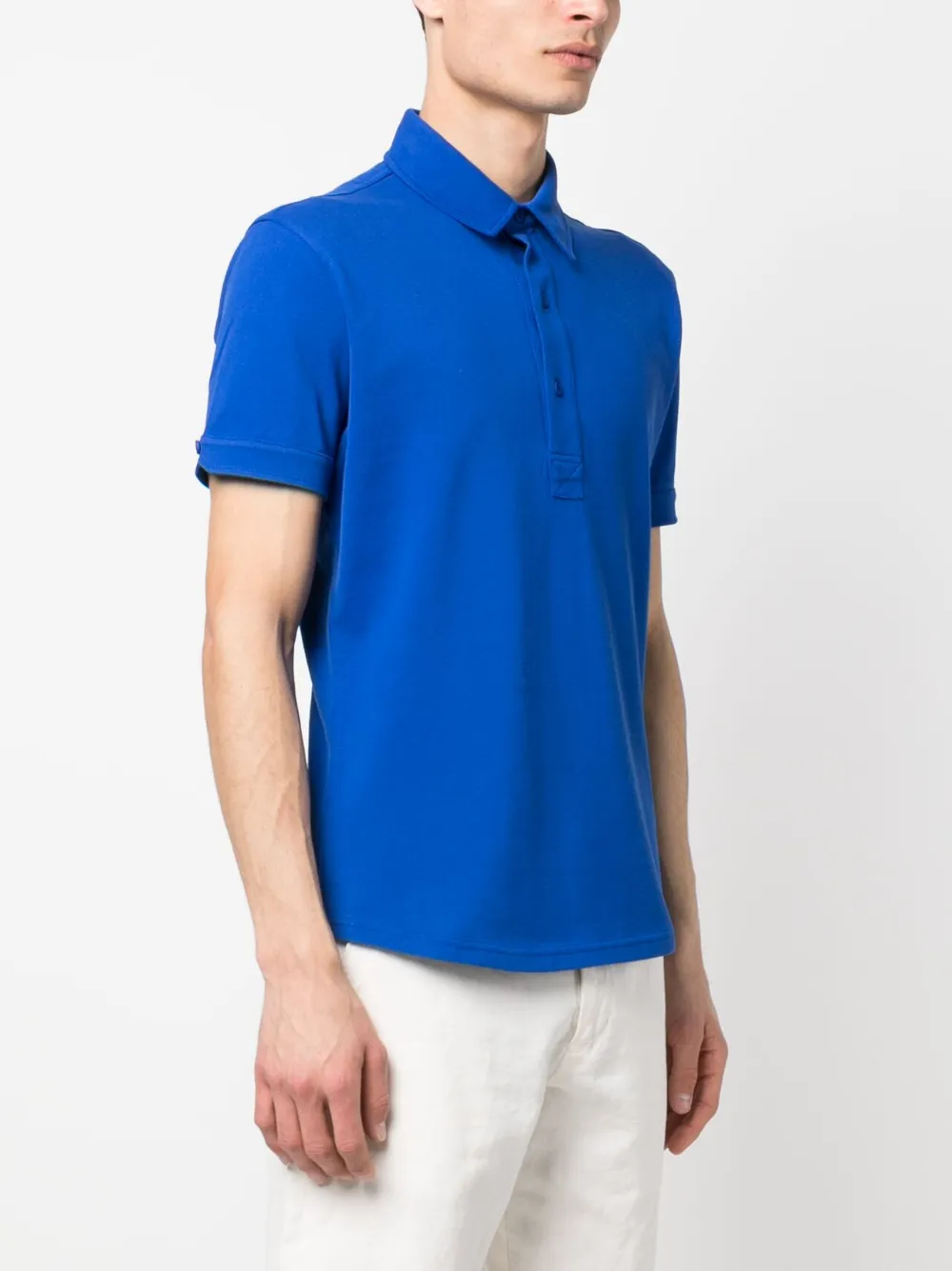  Orlebar Brown Poloshirt Aus Pikee   Blau 