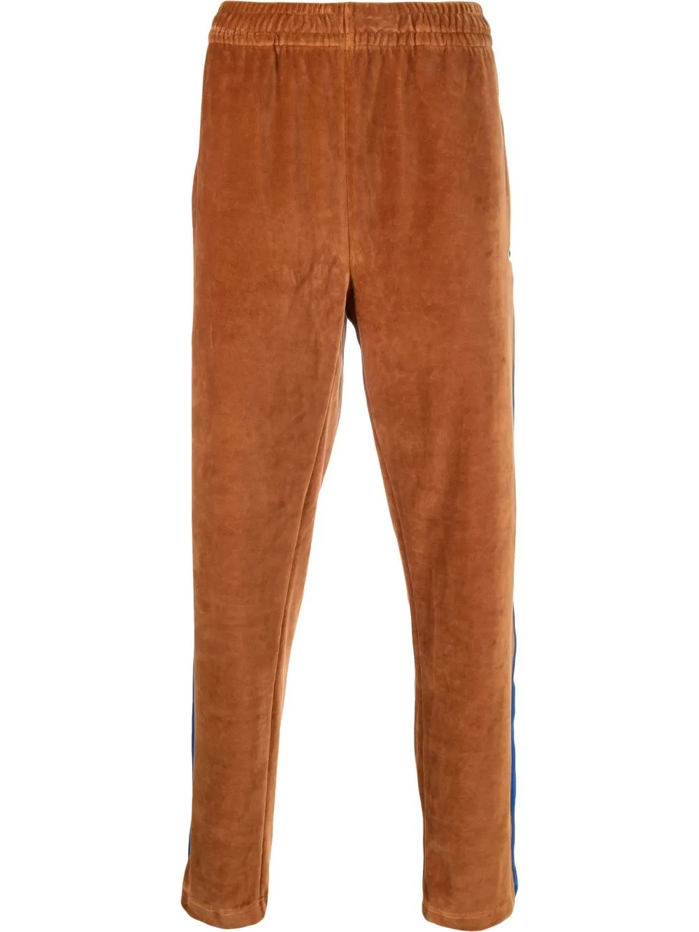 Lacoste logo-embroidered corduroy joggers - Brown